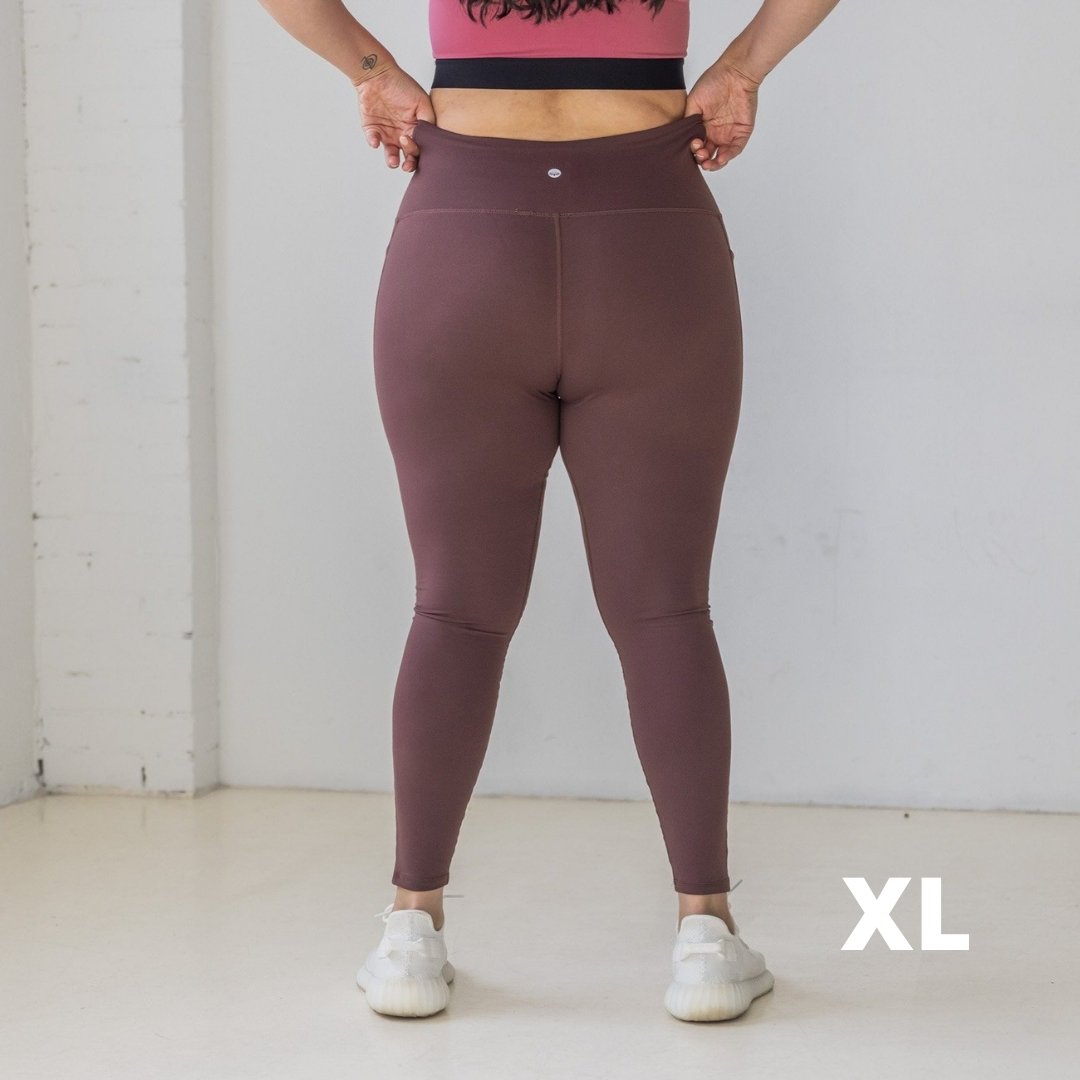 High Waisted Moto Leggings - Fossil - Senita Athletics