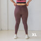 High Waisted Moto Leggings - Fossil - Senita Athletics