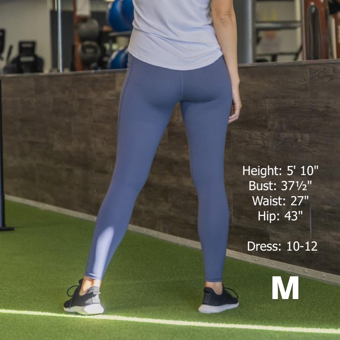 High Waisted Moto Leggings - Light Navy - Senita Athletics