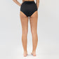 High Waisted Side Shirred Zuma Bikini Bottoms - Black - FINAL SALE