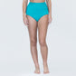 High Waisted Side Shirred Zuma Bikini Bottoms - Teal - FINAL SALE