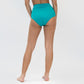 High Waisted Side Shirred Zuma Bikini Bottoms - Teal - FINAL SALE