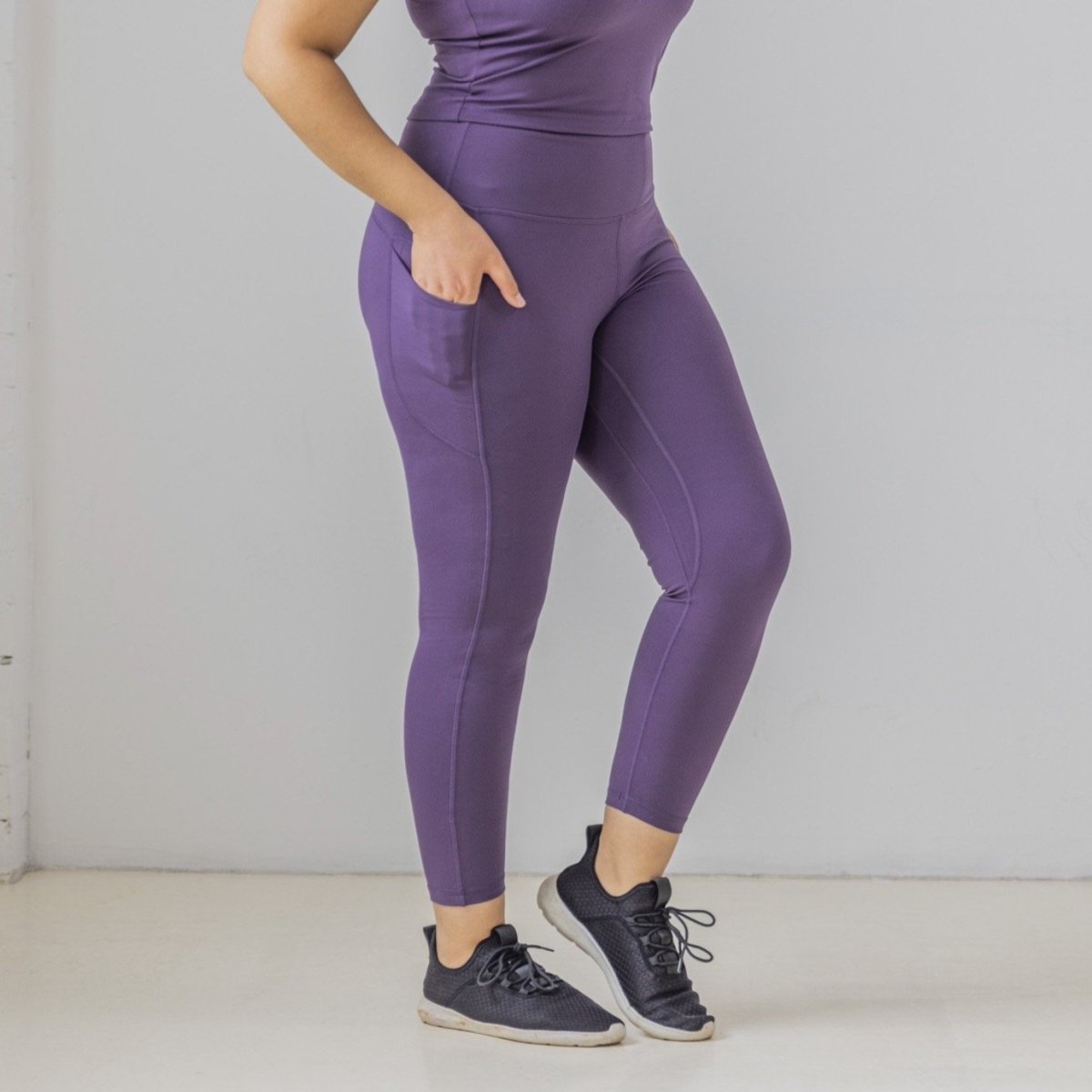 High Waisted Vinyasa 7/8 Capris - Eggplant - Senita Athletics