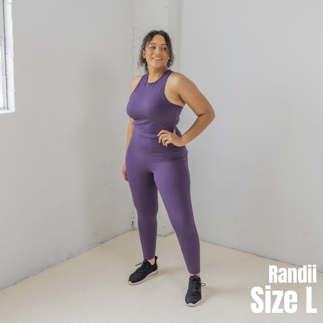 High Waisted Vinyasa 7/8 Capris - Eggplant - Senita Athletics