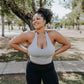 Jazz Halter Top - Heathered Gray - Senita Athletics