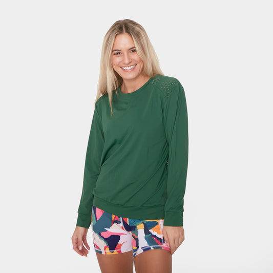 Laser Cut Pullover - Cactus