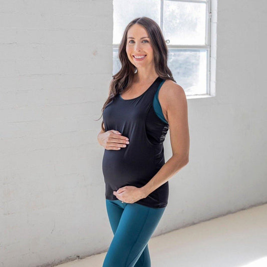 Let It Flow Nursing Tank - Black - Senita Athletics