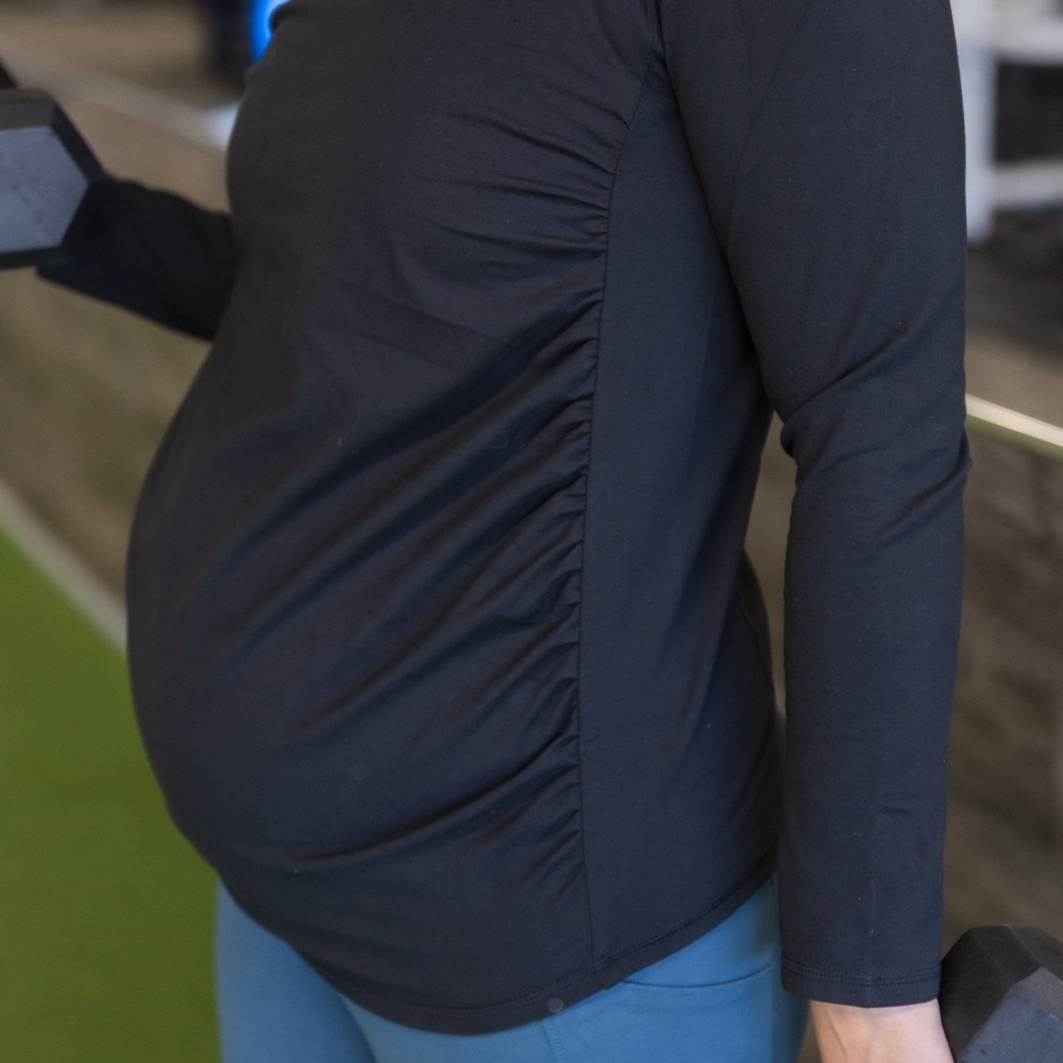 Lorelai Maternity Long Sleeve - Black - Senita Athletics
