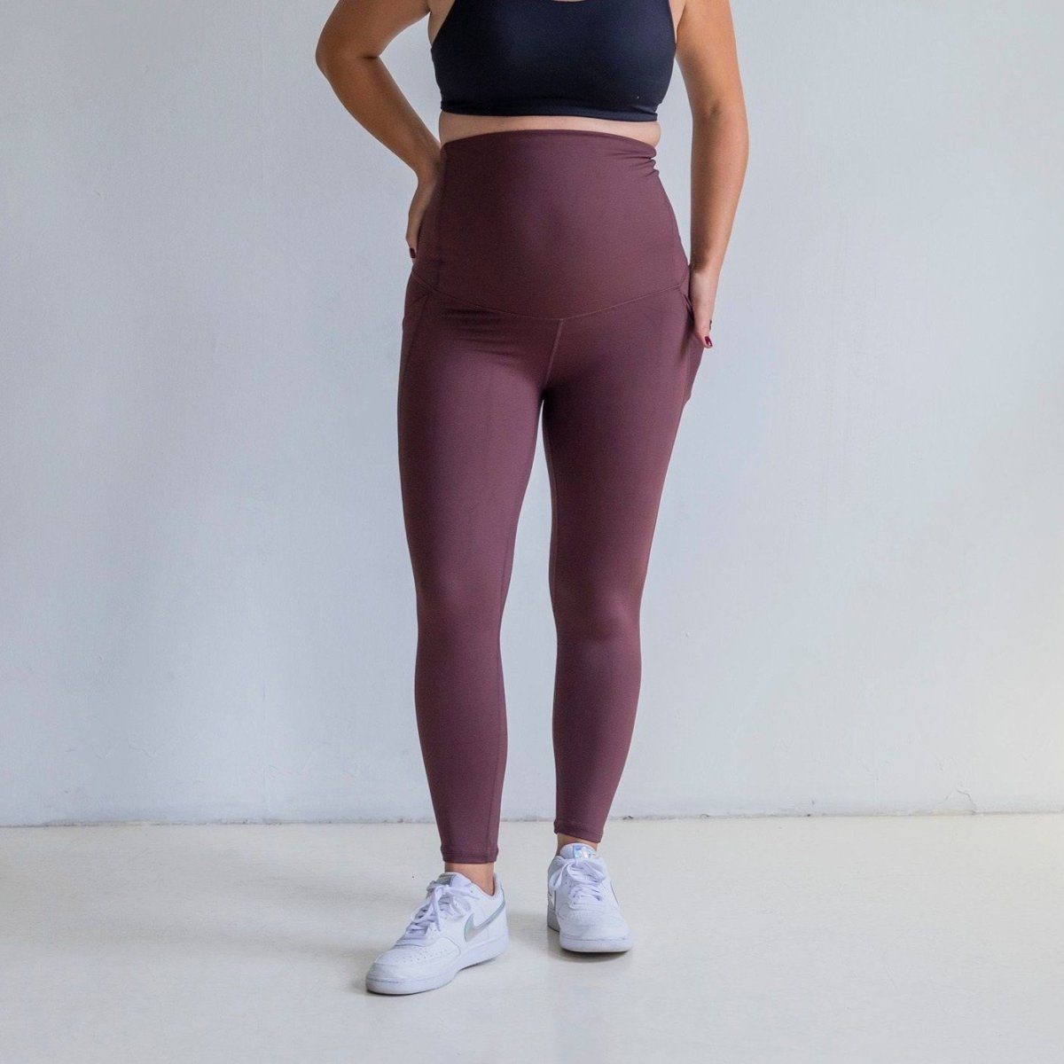 Lux Maternity Pants - Fossil – Senita Athletics