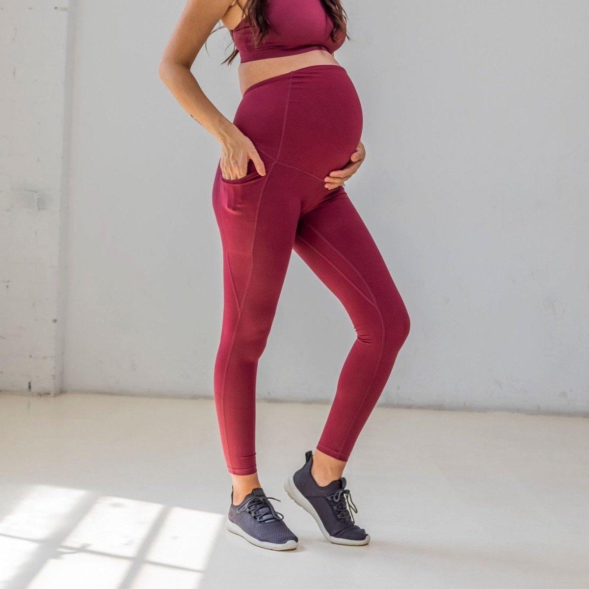 Lux Maternity Pants - Mulberry - Senita Athletics