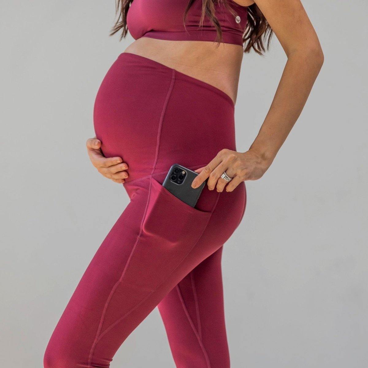 Lux Maternity Pants - Mulberry - Senita Athletics