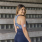 Malibu Crop Top 2 - Navy Lucky Spots - Senita Athletics