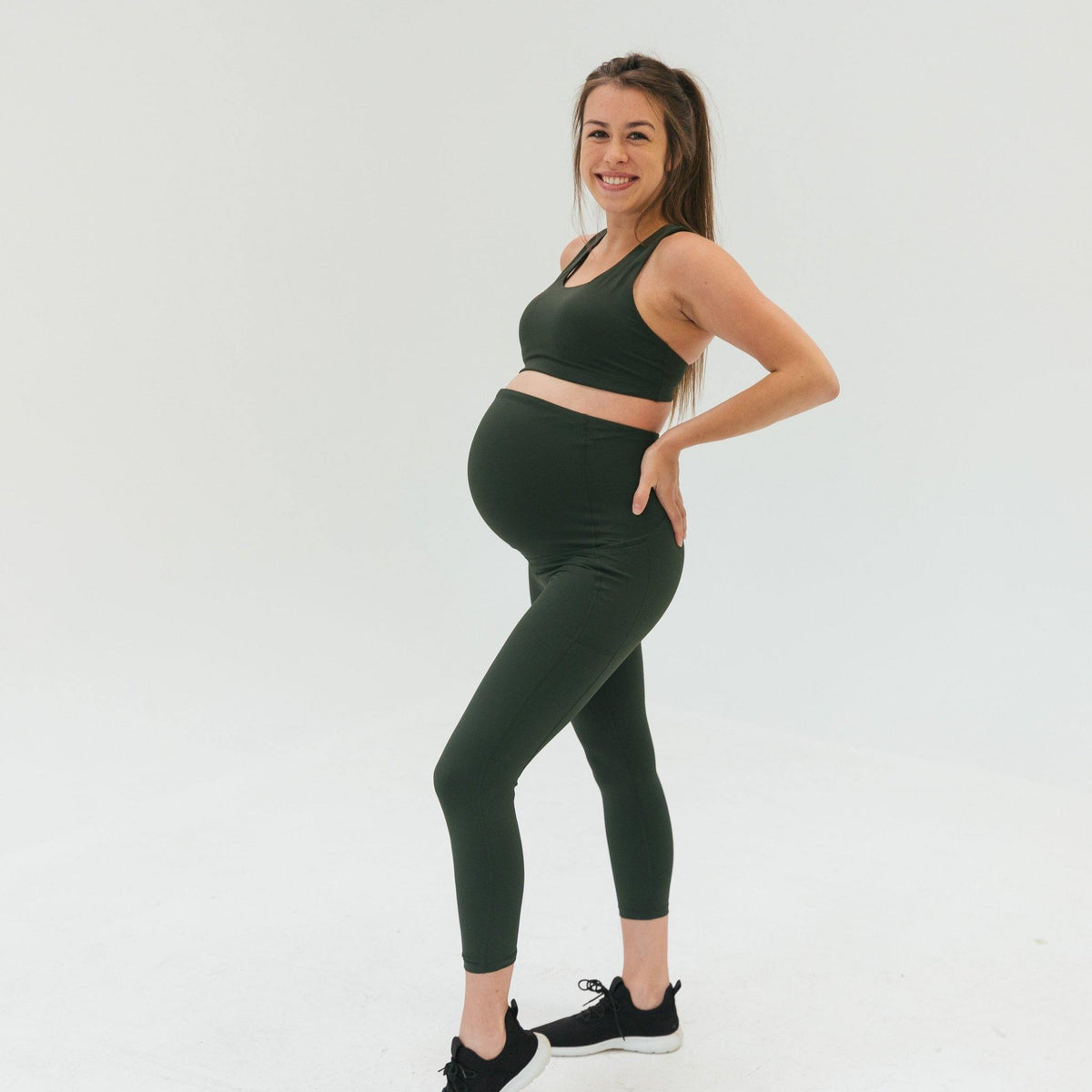 Mamacita Maternity Capris - Evergreen - Senita Athletics