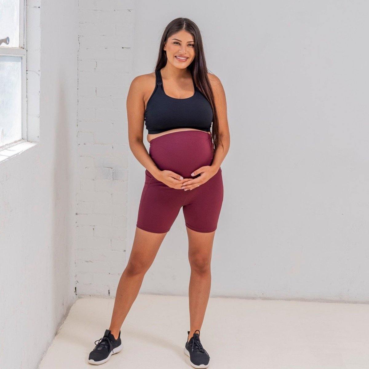 Maternity Rio Shorts (5 in. inseam) - Mulberry - Senita Athletics