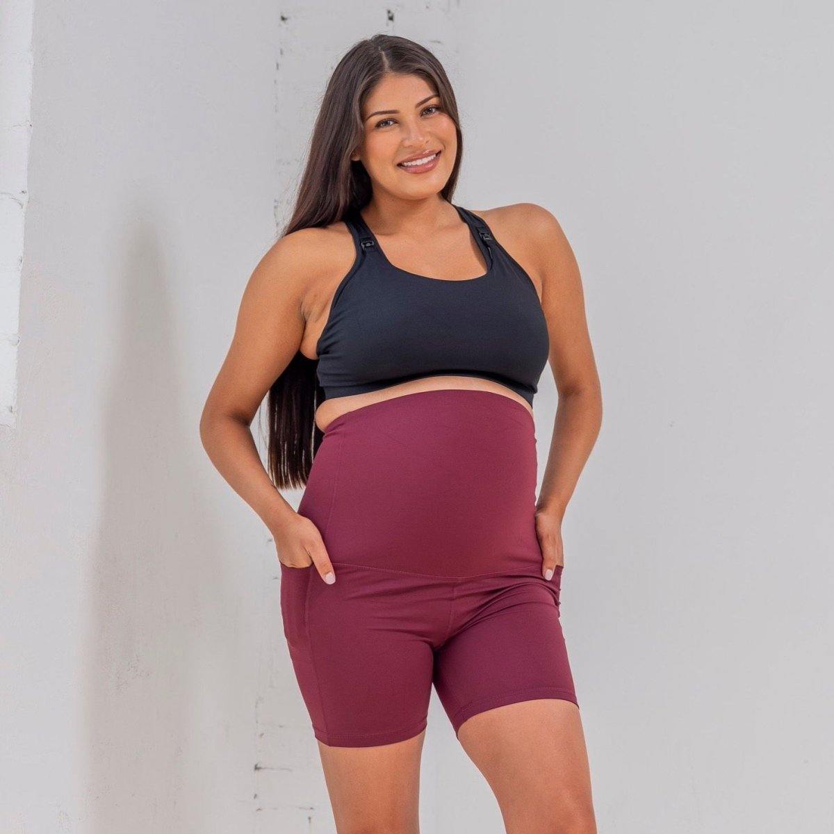 Maternity Rio Shorts (5 in. inseam) - Mulberry - Senita Athletics