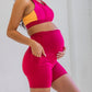 Maternity Rio Shorts (5 in. inseam) - Raspberry - Senita Athletics