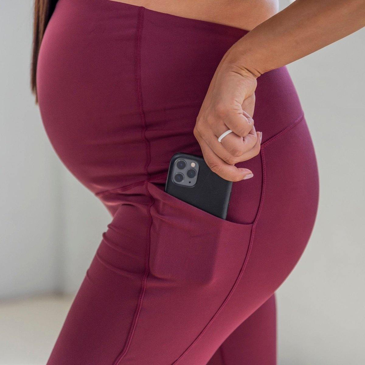Maternity Skin Capris - Mulberry - Senita Athletics