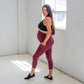 Maternity Skin Capris - Mulberry - Senita Athletics