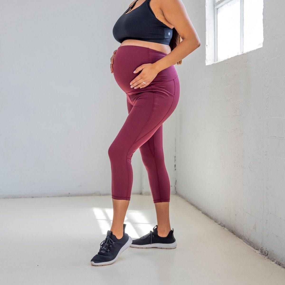 Maternity Skin Capris - Mulberry - Senita Athletics