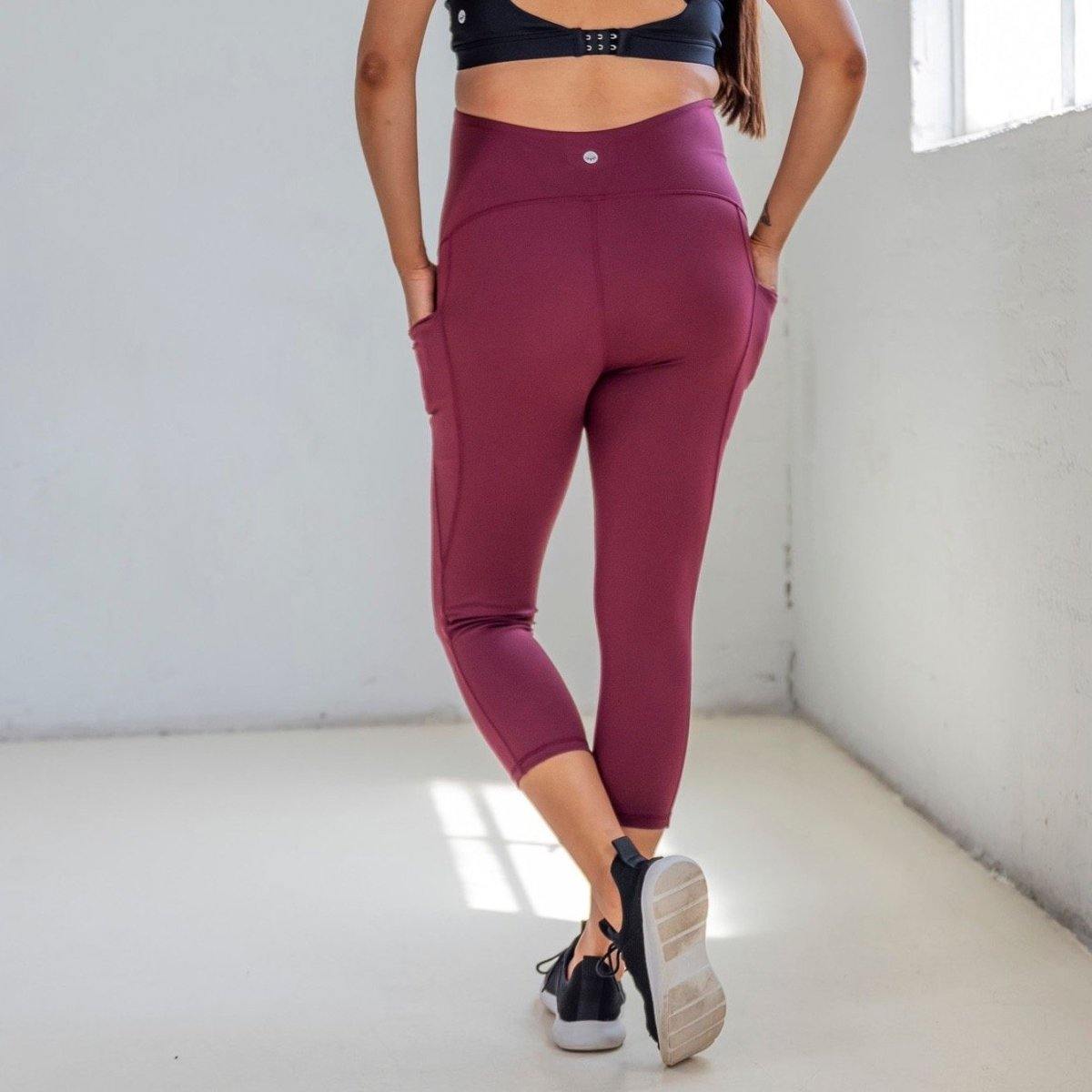 Maternity Skin Capris - Mulberry - Senita Athletics