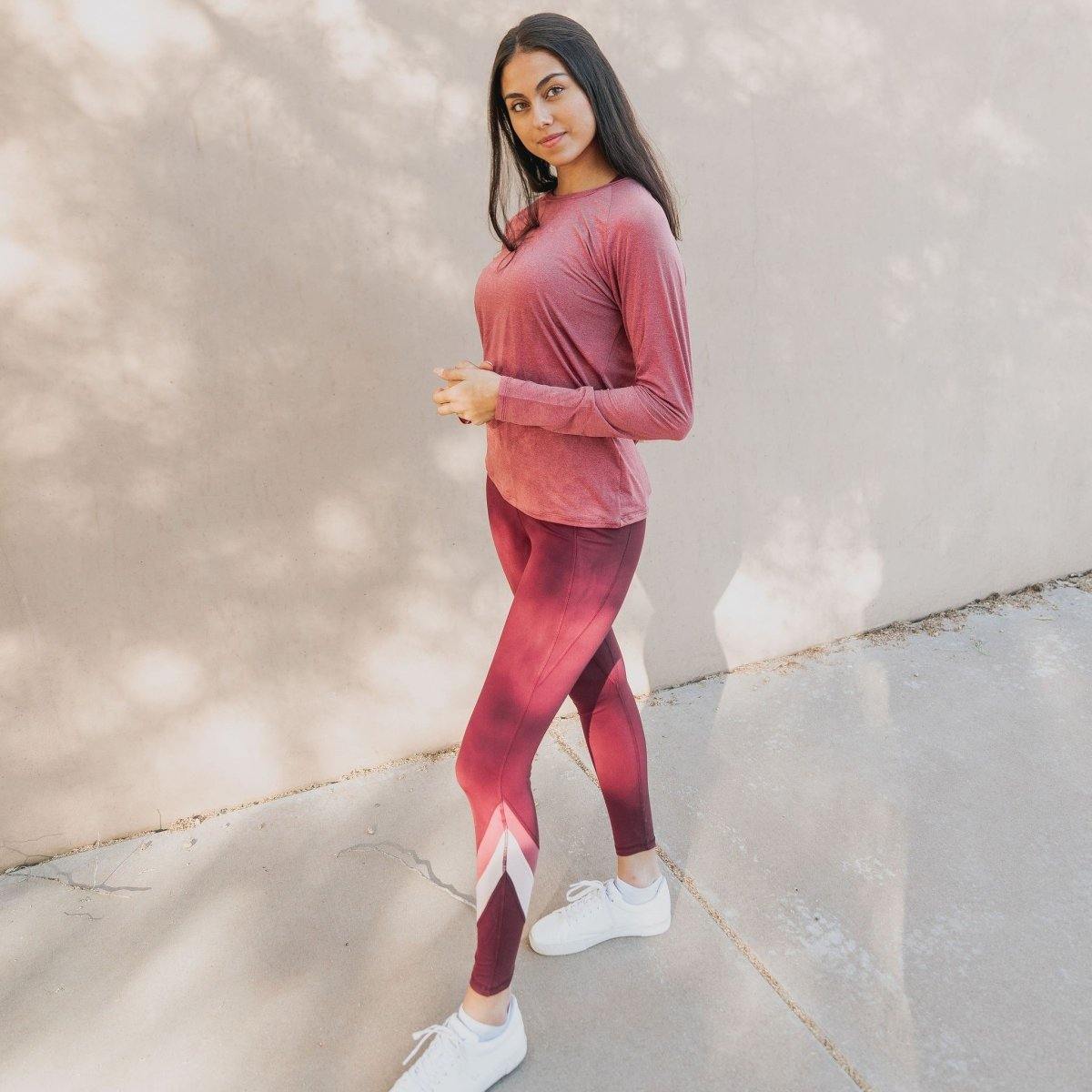 New Wave Leggings - Mulberry - Senita Athletics