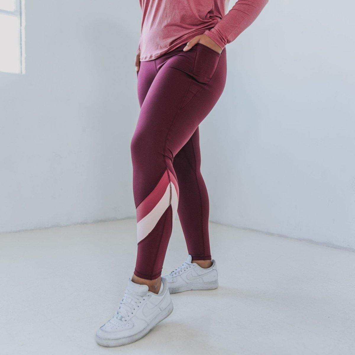 New Wave Leggings - Mulberry - Senita Athletics
