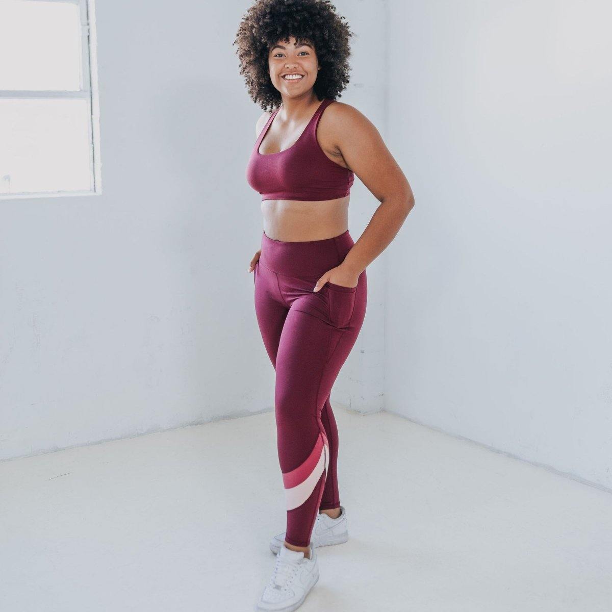 New Wave Leggings - Mulberry - Senita Athletics