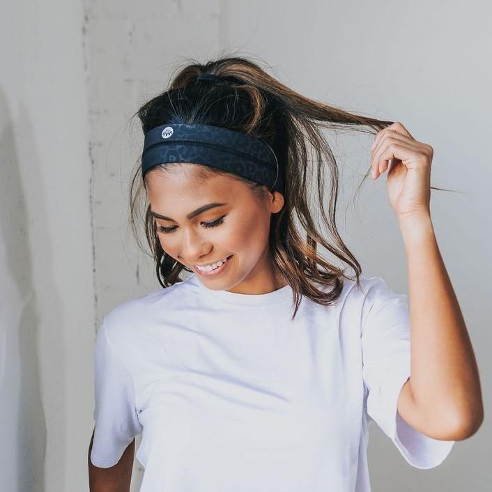 No-Slip Headband - Black Leopard - Senita Athletics