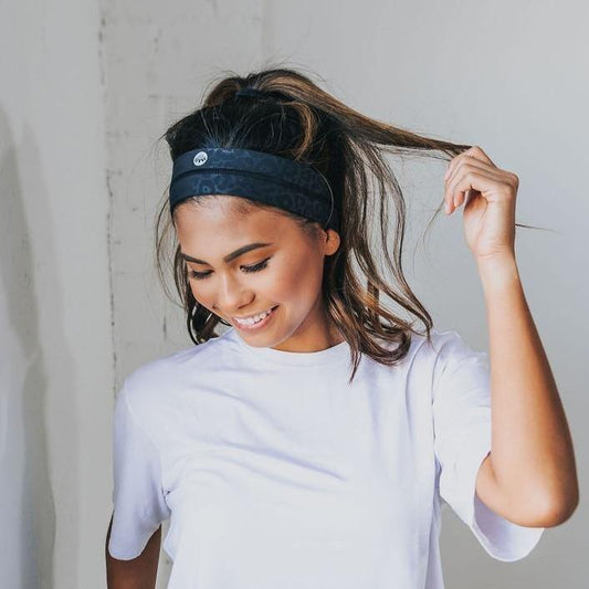 No-Slip Headband - Black Leopard - Senita Athletics