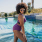 Page High Waisted Swim Bottoms - Berry - Senita Athletics