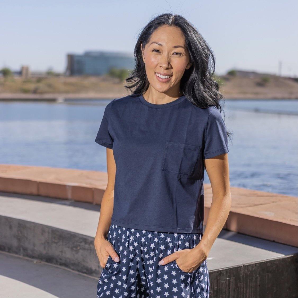 Pocket Tee - Navy - Senita Athletics