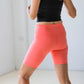 Pocketless Biker Shorts (8 in. inseam) - Coral - Senita Athletics