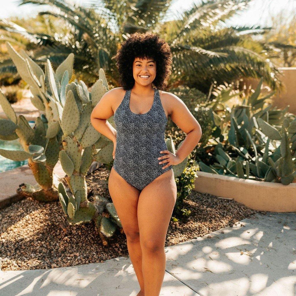 Queen Creek One Piece - Black Dot Swimsuit | Senita Athletics