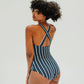 Queen Creek One Piece - Navy Stripe - Senita Athletics