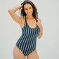 Queen Creek One Piece - Navy Stripe - Senita Athletics