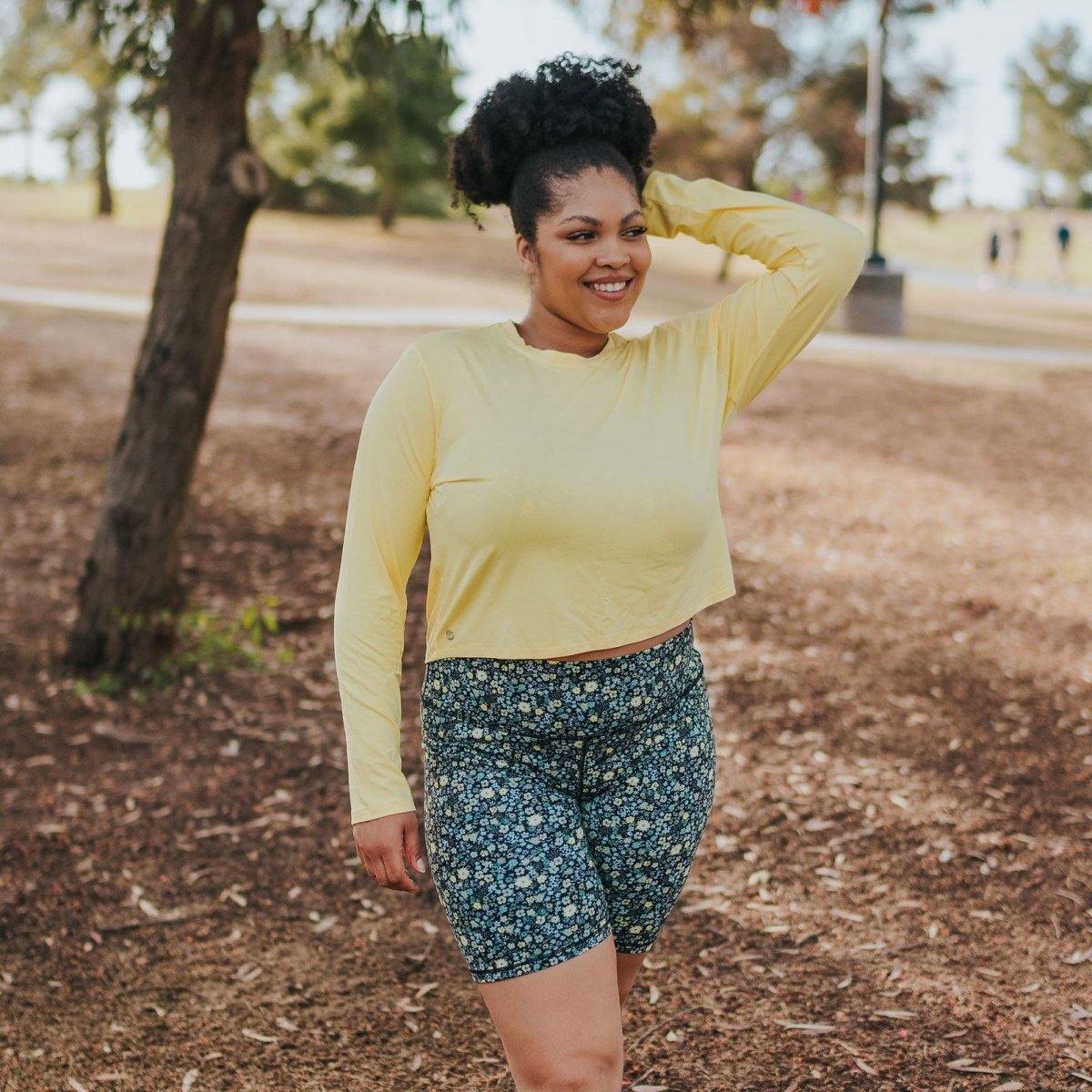 Refresh Cropped Long Sleeve - Mellow Yellow - Senita Athletics