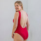 Ribbed Brianna One Piece - Cherry - Senita Athletics