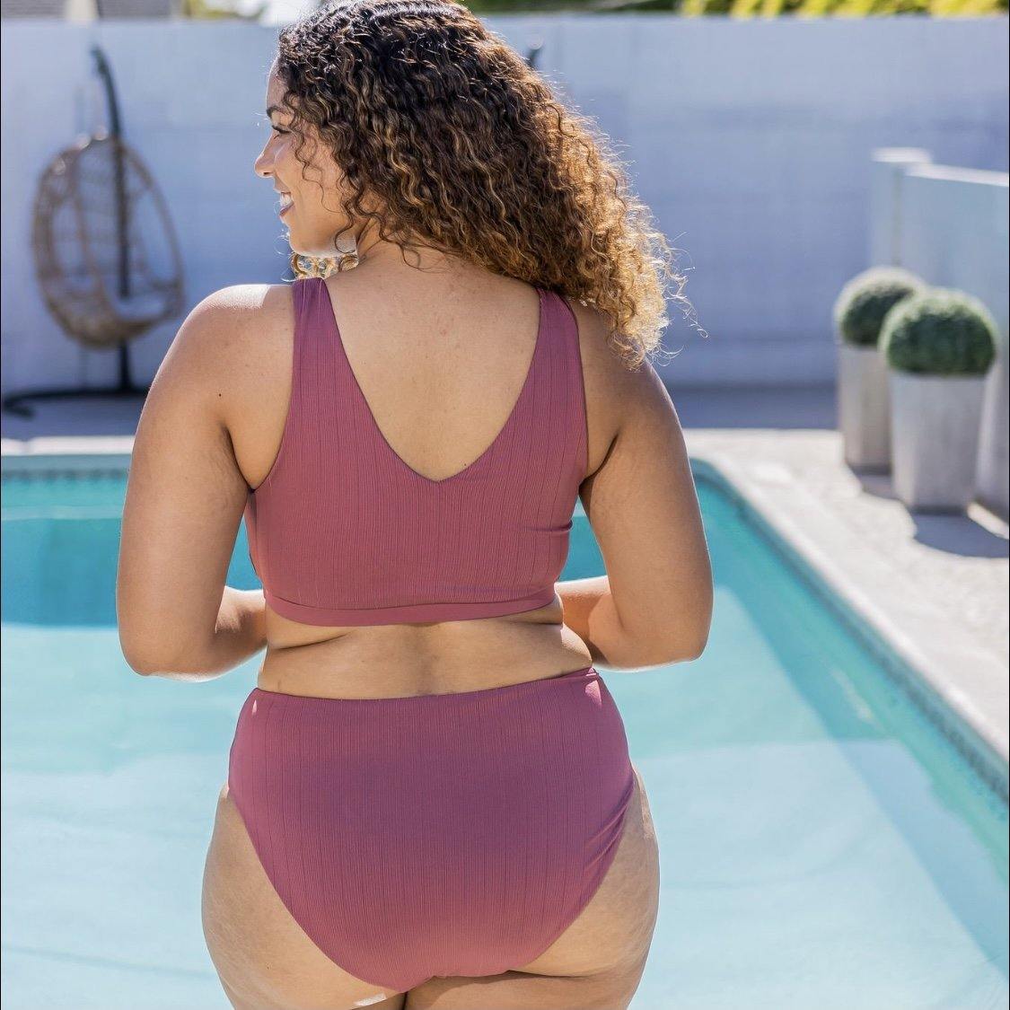 Ribbed Havasu Bikini Top - Marsala *PRE-SALE* - Senita Athletics