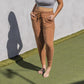 Ribbed Lounge Joggers - Caramel - Senita Athletics