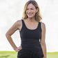 Ribbed Lounge Tank - Black - Senita Athletics