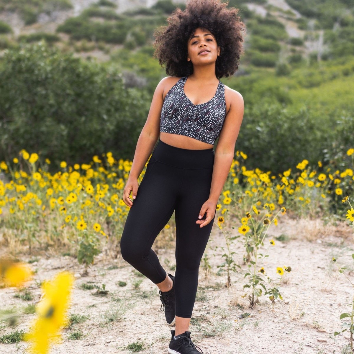 Ribbed Shakti 7/8 Capris - Black - Senita Athletics