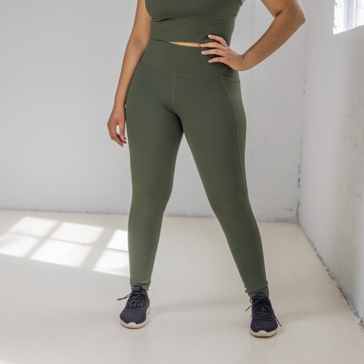 Ribbed Shakti Pants - Evergreen - Senita Athletics
