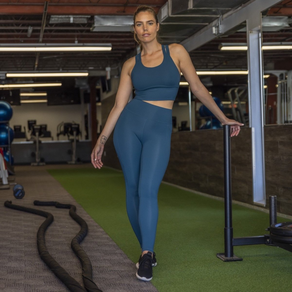 Ribbed Shakti Pants - Pacific - Senita Athletics