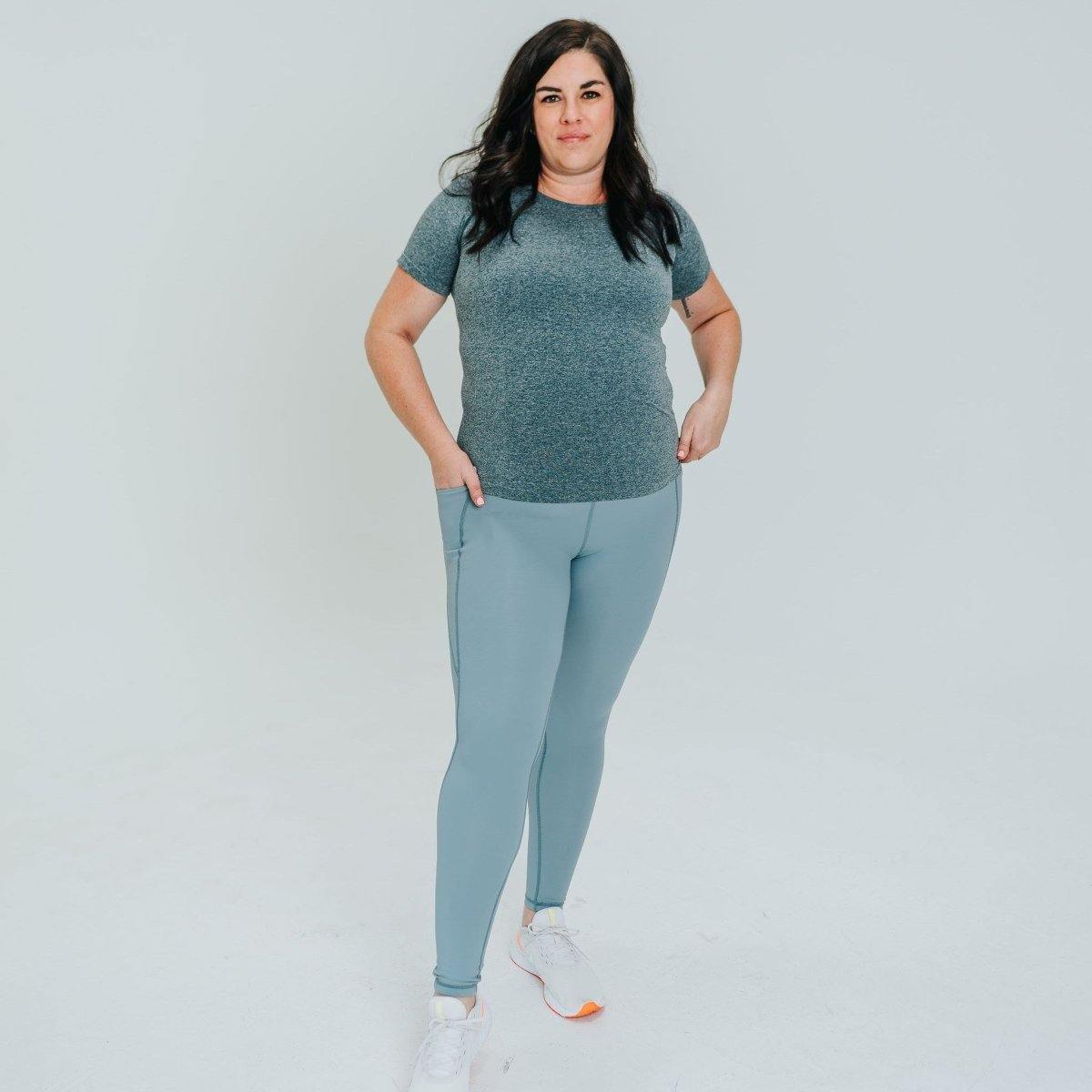 Ribbed Shakti Pants - Steel Blue - Senita Athletics