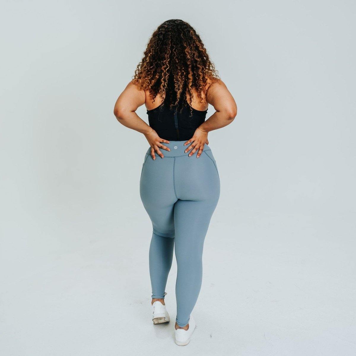 Ribbed Shakti Pants - Steel Blue - Senita Athletics