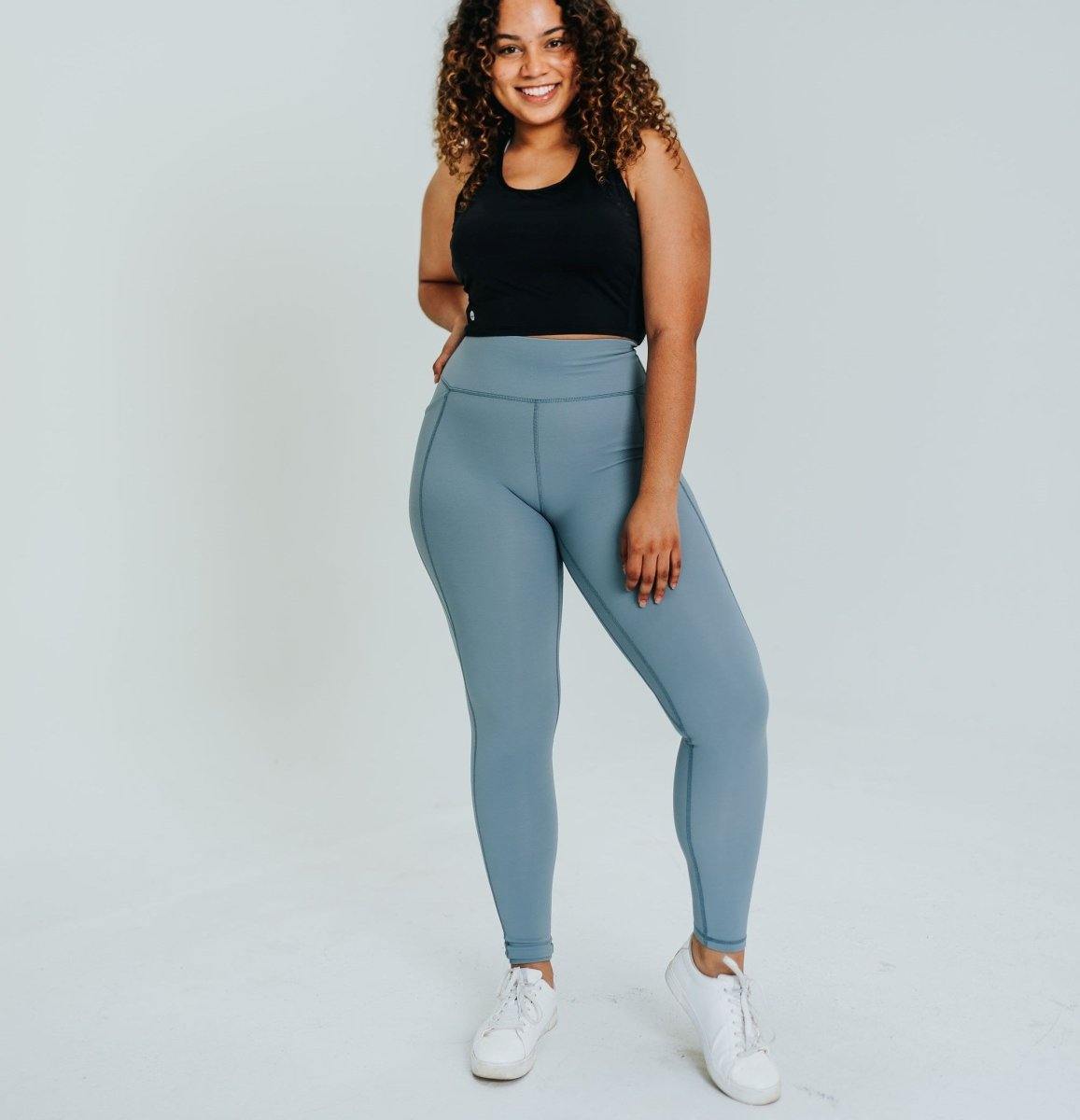 Ribbed Shakti Pants - Steel Blue - Senita Athletics