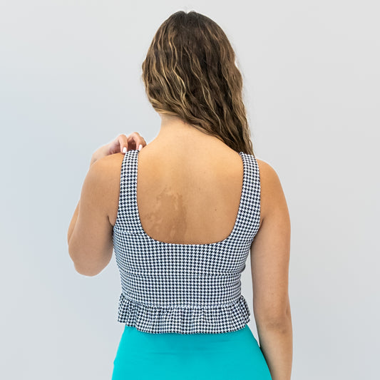 Ruby Cropkini - Black Houndstooth - FINAL SALE