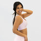 Lux Sarah Sports Bra - Pink Lemonade Houndstooth