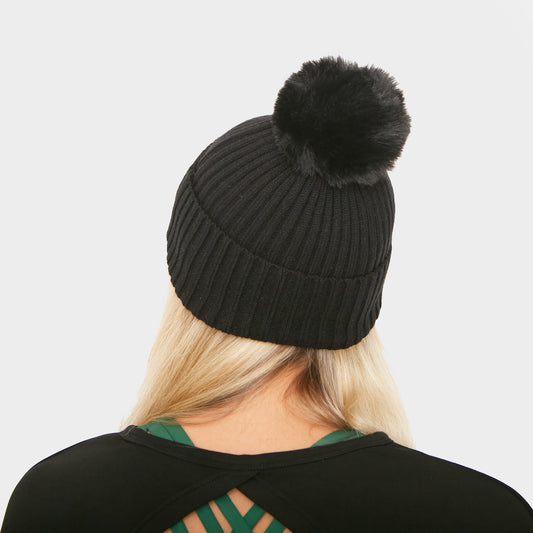 Senita Pom Beanie - Black
