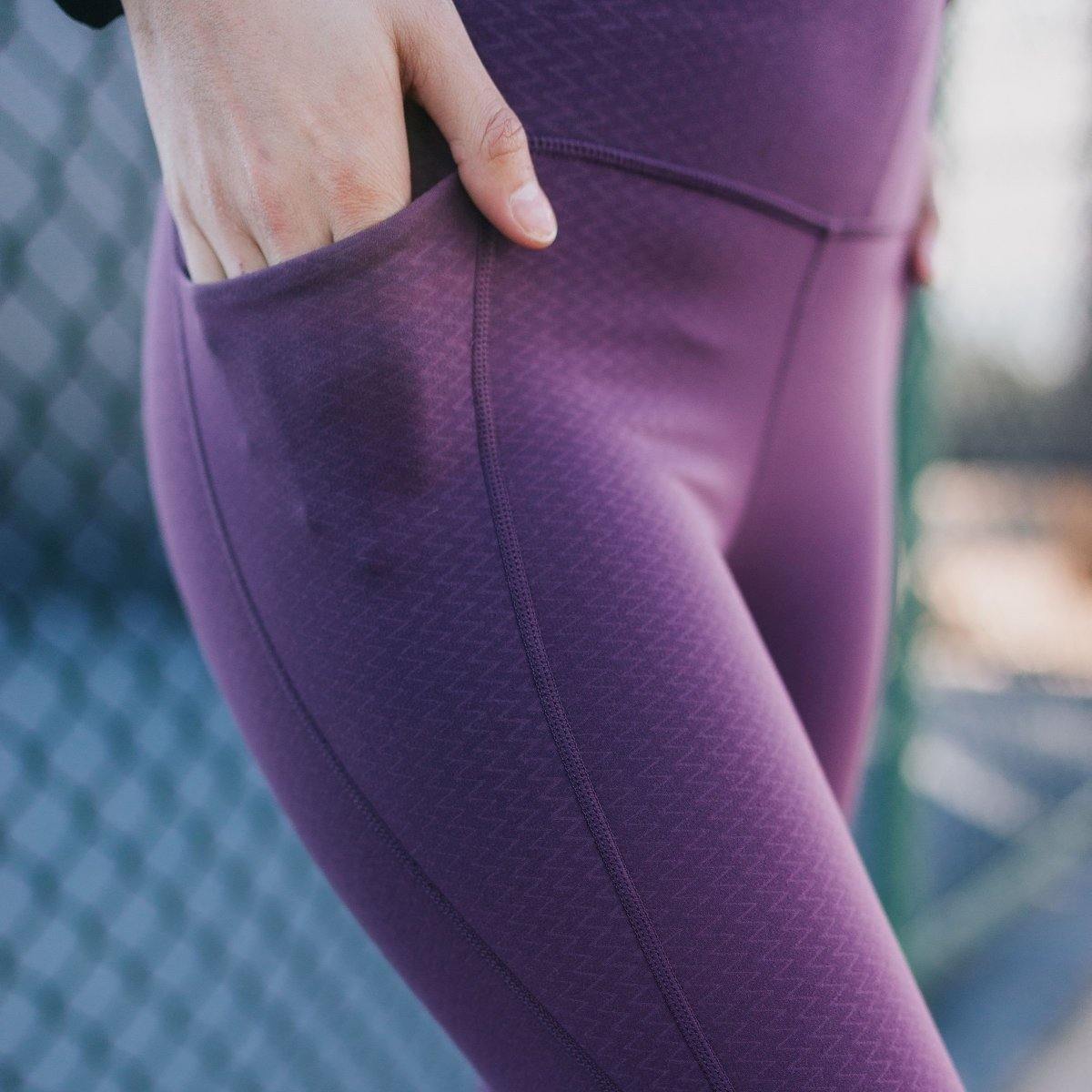 Shakti 7/8 Capris - Zig Zag Eggplant - Senita Athletics